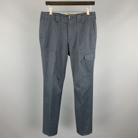 RAG & BONE Size 30 Dark Gray Solid Cotton / Polyester Zip Fly Casual Pants