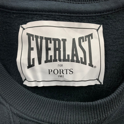 EVERLAST pour PORTS Taille L Sweat-shirt à col rond en coton avec logo noir