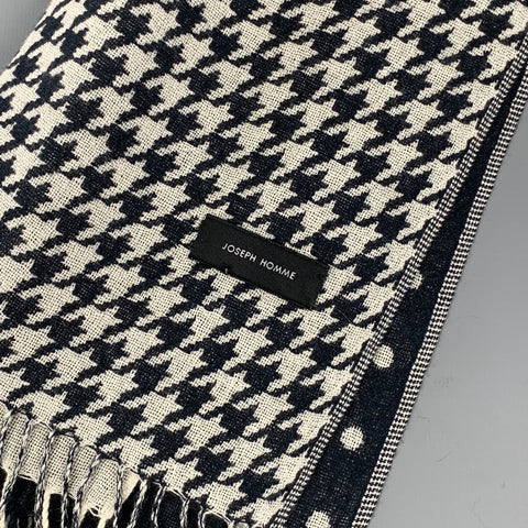 JOSEPH Bufanda de punto con estampado mixto blanco marino