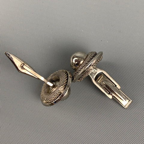 VINTAGE Silver Textured Cuff Links