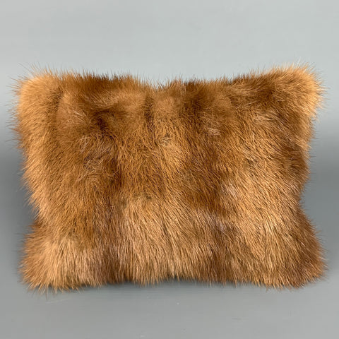 CYN RIVERA Tan Mink Fur Evening Handbag
