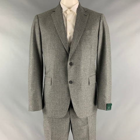 KENT &amp; CURWEN Taille 46 Costume à revers cranté en laine mélangée à rayures grises