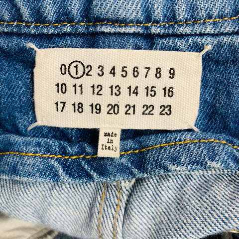 MAISON MARGIELA Size 0 Blue Cotton High Waisted Jeans