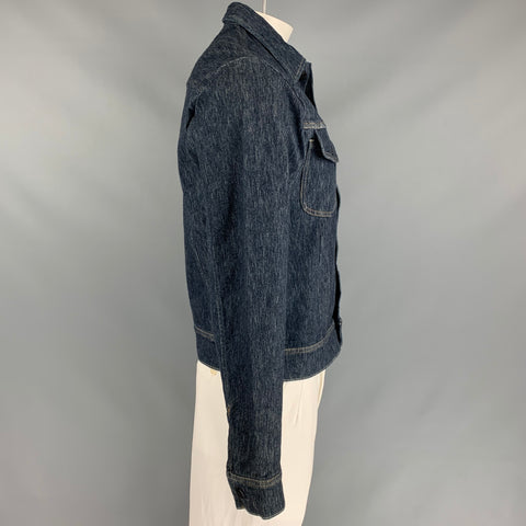 45rpm Size XXL Indigo Contrast Stitch Cotton Trucker Jacket