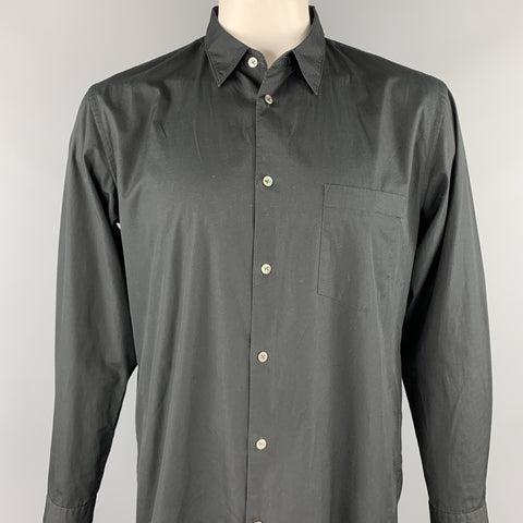 COMME des GARCONS HOMME PLUS Size L Black Cotton Sleeve Shirt