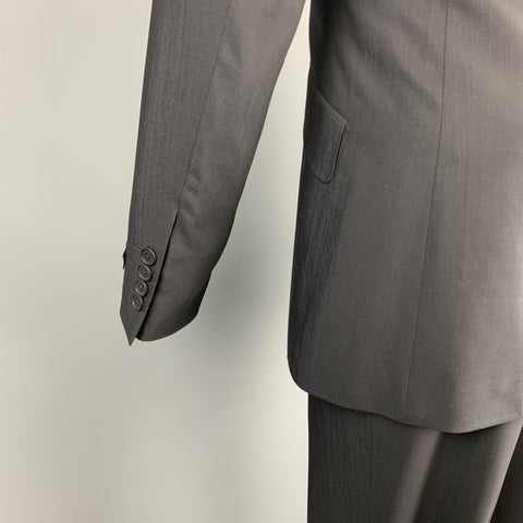 TED BAKER Size 36 Regular Black Wool Notch Lapel Suit