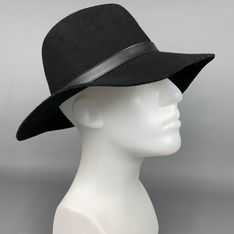MICHAEL STARS Chapeau Fedora en laine noire taille unique