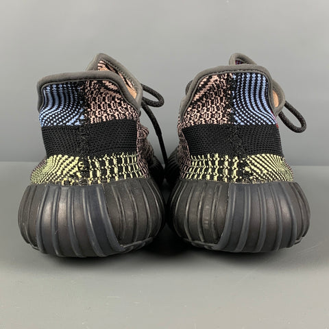 ADIDAS x YEEZY BOOST 350 V2 Talla 12 Zapatillas de deporte con cordones de tejidos mixtos tejidos multicolores negros