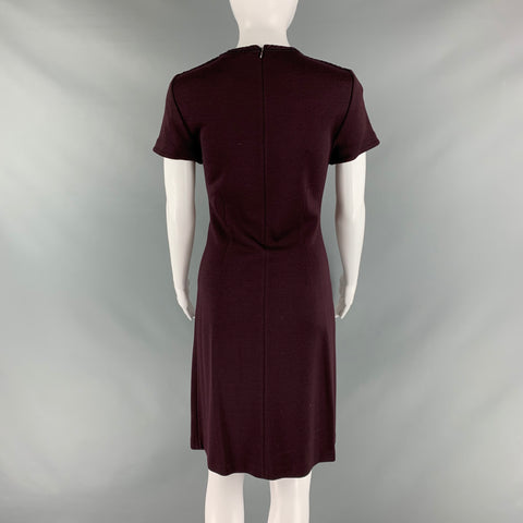ST. JOHN Taille 2 Rayonne de laine marron sous les tenues du genou