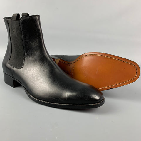 MARC JACOBS Talla 11 Botas Chelsea de cuero negro