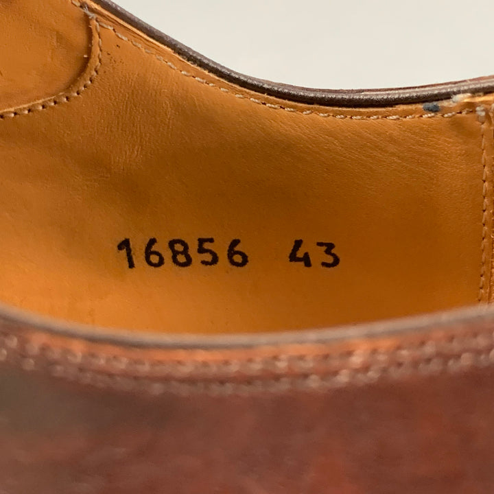 MAGNANNI Zapatos con cordones y correa tipo monje de cuero bruñido marrón talla 10
