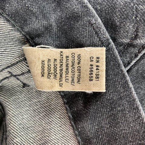 RRL by RALPH LAUREN Size 29 Grey Wash Selvedge Denim Button Fly Jeans