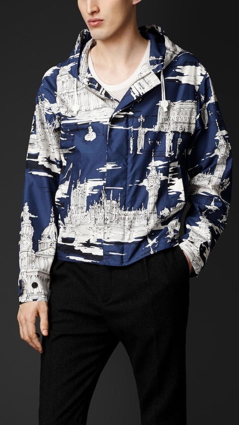 BURBERRY PRORSUM Fall 2014 Size 40 Navy London Landmark Jacket