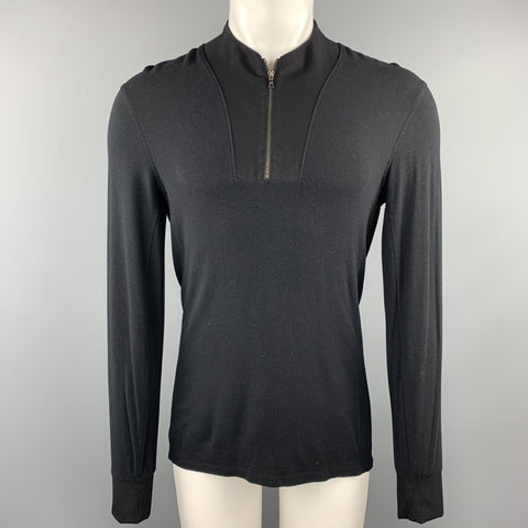 KIT AND ACE Size S Black Modal Blend Half Zip Pullover
