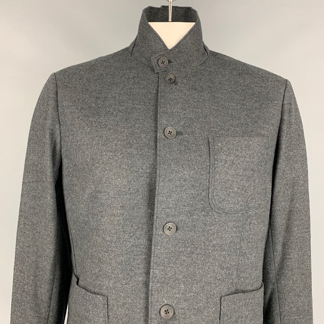 RAG & BONE Size L Charcoal Wool Buttoned Prospect Cardigan Jacket