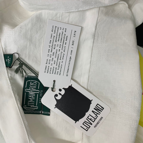 GITMAN VINTAGE Size M White Solid Cotton Camp Short Sleeve Shirt