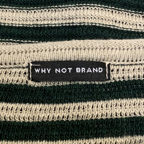 WHY NOT BRAND Size S Taupe Stripe Cotton / Acrylic Boat Neck Pullover Sweater