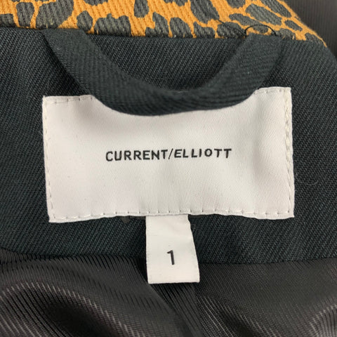 CURRENT / ELLIOTT Size S Black & Tan Cotton / Wool Sport Coat
