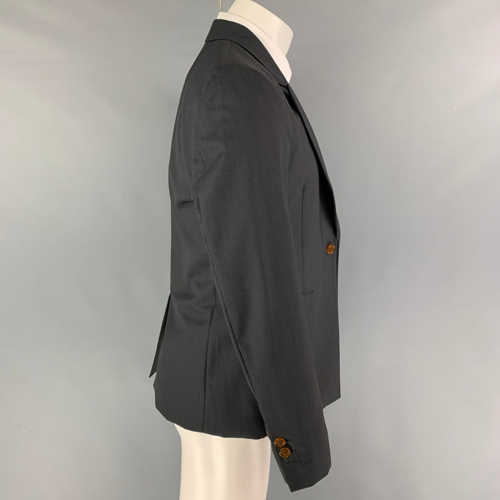VIVIENNE WESTWOOD MAN Size 40 Charcoal Wool Peak Lapel Sport Coat