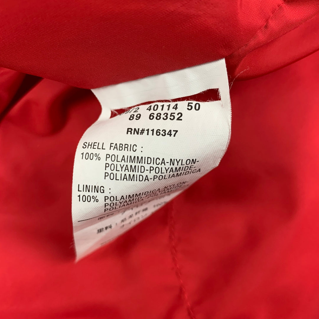 MONCLER Taille S Veste coupe-vent en nylon à rayures blanches et rouges marine