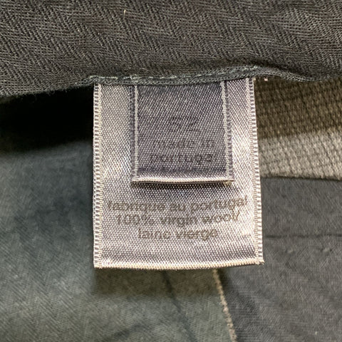 JOHN VARVATOS Size 36 Charcoal Window Pane Virgin Wool 30 Zip Fly Dress Pants