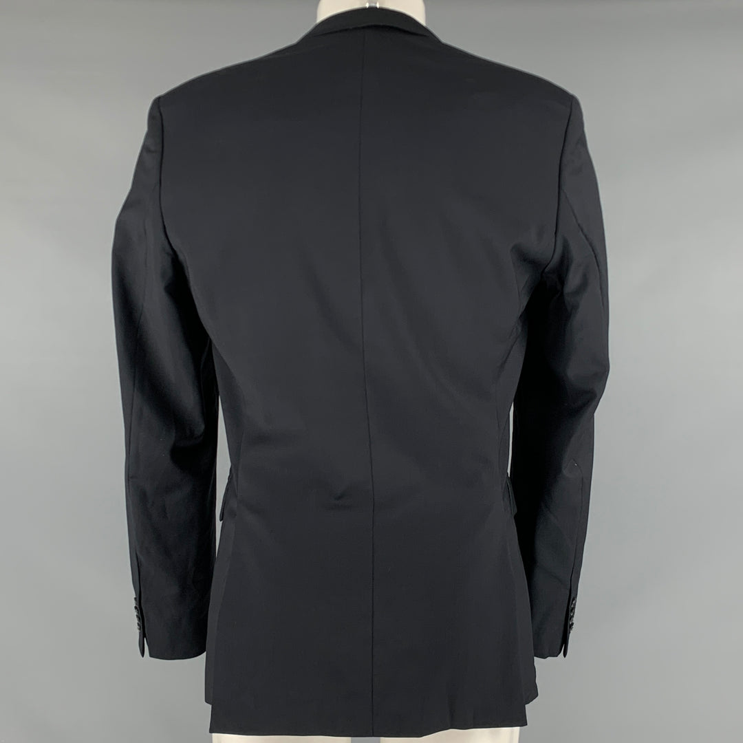 J. LINDEBERG Size 36 Black Wool Notch Lapel Sport Coat