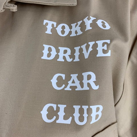TOKYO DRIVE CAR CLUB Size S Beige Cotton Polyester Logo Casual Top
