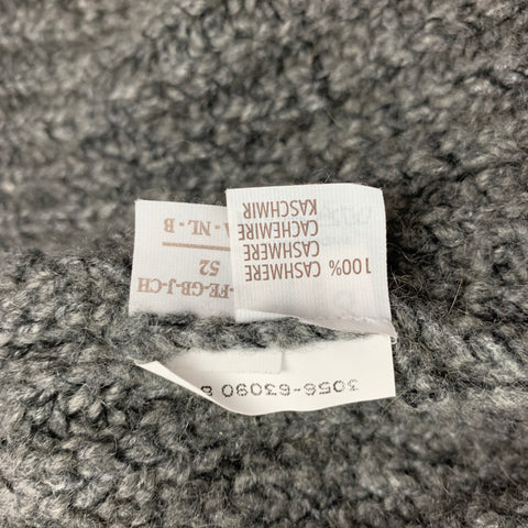 BRUNELLO CUCINELLI Size 42 Dark Gray Knitted Cashmere Crew-Neck Sweater