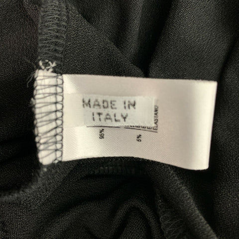 LA PERLA Size 6 Black Rayon & Spandex Crochet Cocktail Dress