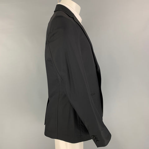 VERSACE COLLECTION Size 42 Black Polyamide Notch Lapel Sport Coat