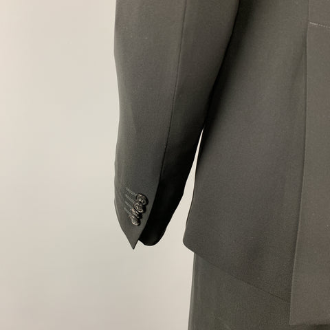 EMPORIO ARMANI 38 Costume Régulier Noir Uni Polyester 32 x 31