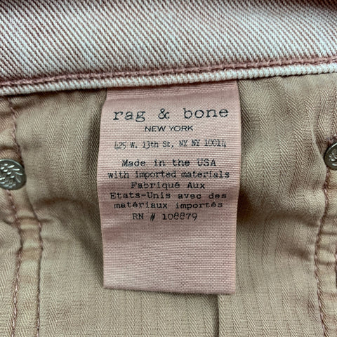 RAG &amp; BONE Taille 32 Jean Slim en Coton Délavé Nude
