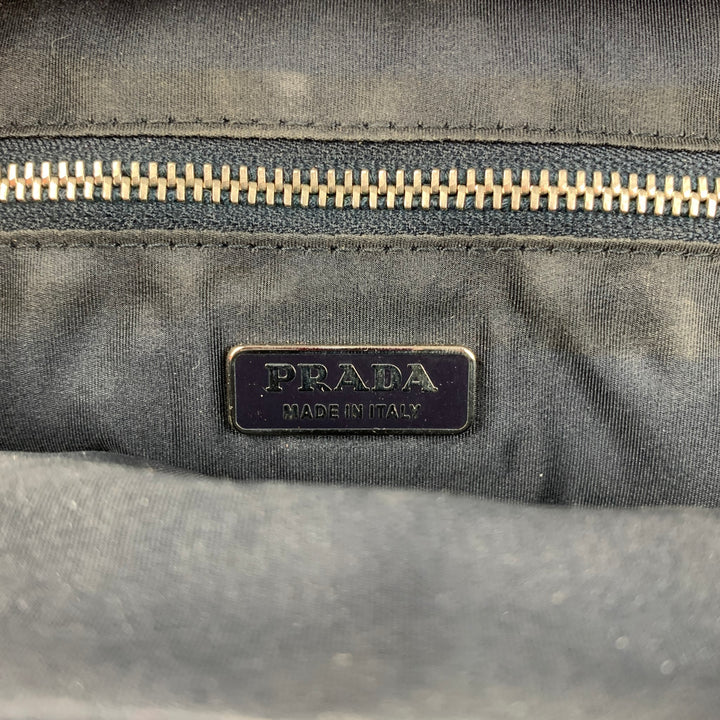Vintage PRADA Purple Marbled Silk Rhinestones Mini Handbag
