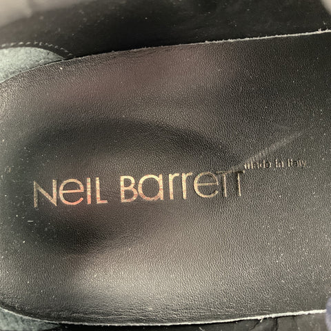 NEIL BARRETT Size 10 Navy Suede Lace Up Sneakers