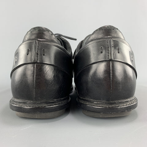 TSUBO Taille 10 Embout à lacets en cuir noir WEXLER II Brogues