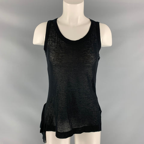 YOHJI YAMAMOTO Size S Black Solid Casual Top