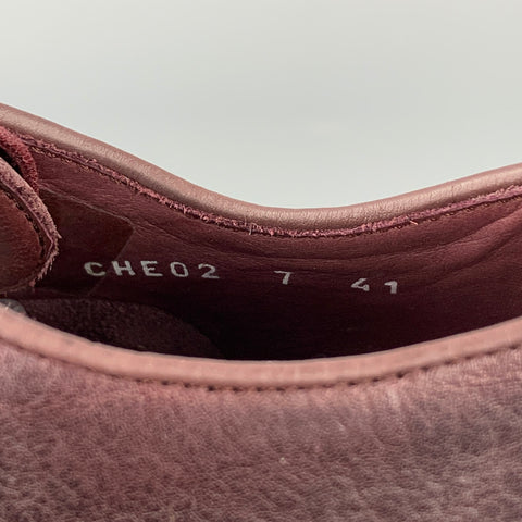 PAUL SMITH Size 8 Burgundy Antique Leather Lace Up Flexible Travel Shoes