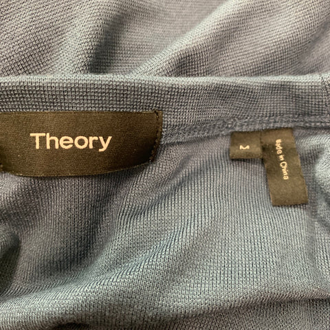 THEORY Size M Blue Modal Blend Jersey T-shirt
