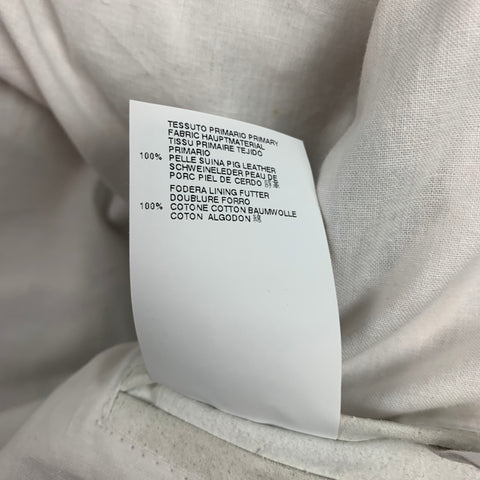 MAISON MARTIN MARGIELA Size 42 Off White Textured Leather Vest
