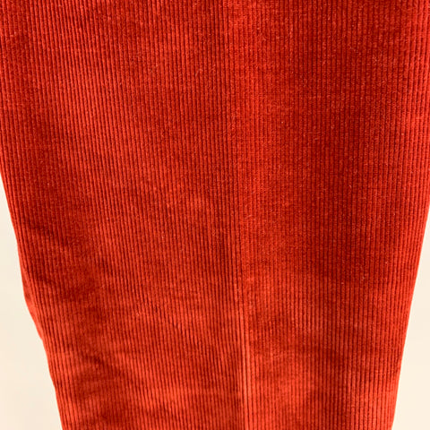 ETRO Size 30 Brick Corduroy Cotton Elastane Dress Pants