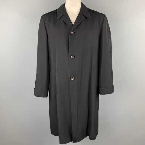 COMME des GARCONS HOMME PLUS Size L Black Relaxed Wool Buttoned Coat