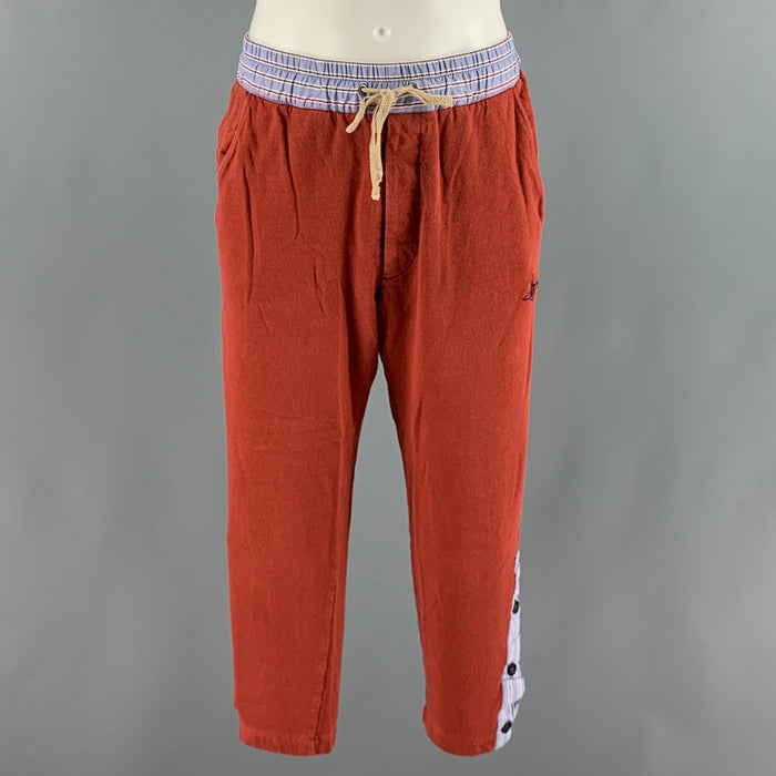 VIVIENNE WESTWOOD Size S Orange Blue Contrast Trim Sweatpants Casual Pants