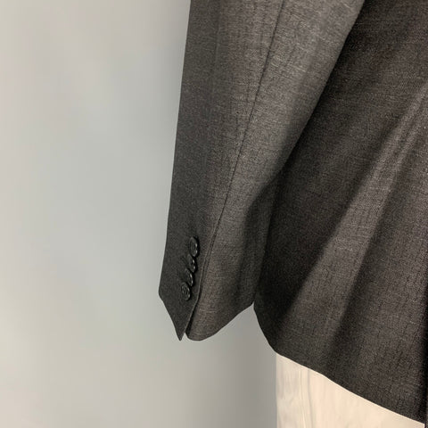 JOHN VARVATOS Size 46 Regular Dark Gray Wool / Silk Sport Coat