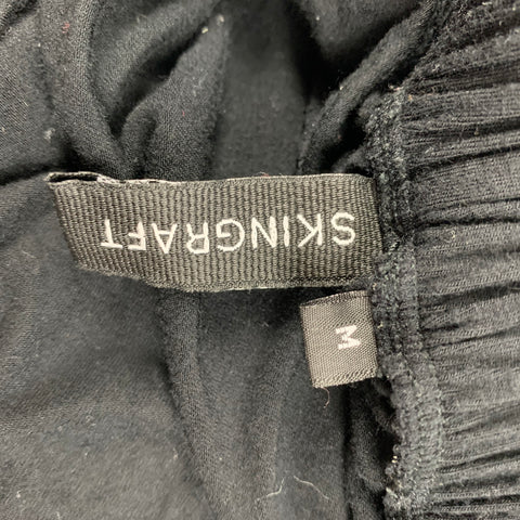SKINGRAFT Size M Black Rayon Silk Drop-Crotch Casual Pants