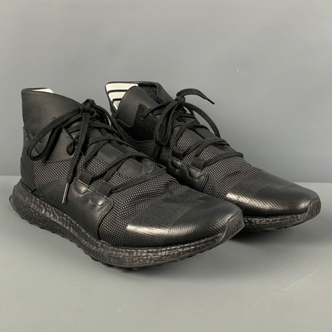 Y-3 Size 9.5 Black Mixed Materials Kozoko High Sneakers