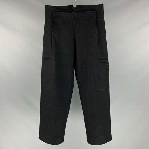 JOHN BARTLETT Taille 32 Pantalon décontracté cargo en laine noire et polyamide