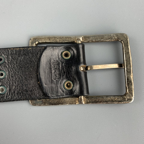 SIXFEET Size 32 Black Studded Leather Belt