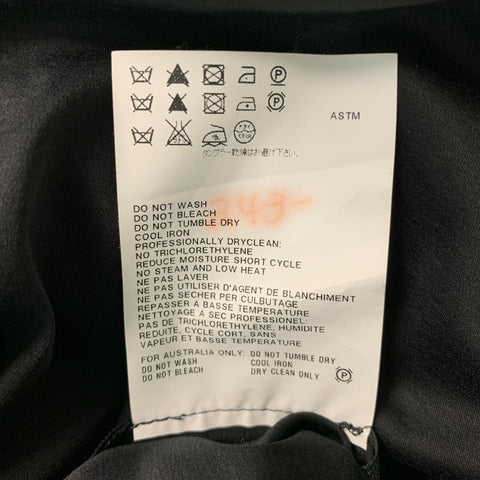 JIL SANDER Talla 4 Vestido negro con mangas japonesas de algodón