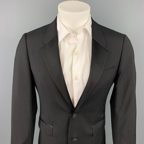 BURBERRY PRORSUM Size 36 Black Wool Blend Notch Lapel Sport Coat