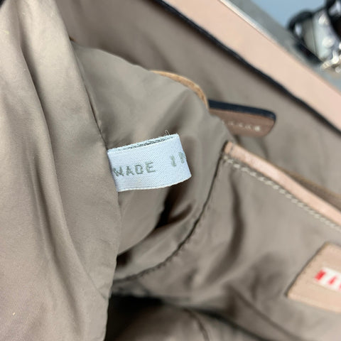 MARNI Taupe Leather Side Flaps Shoulder Bag